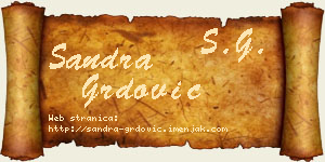 Sandra Grdović vizit kartica